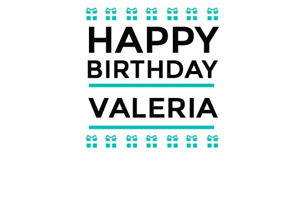 Buoncompleanno Valeria